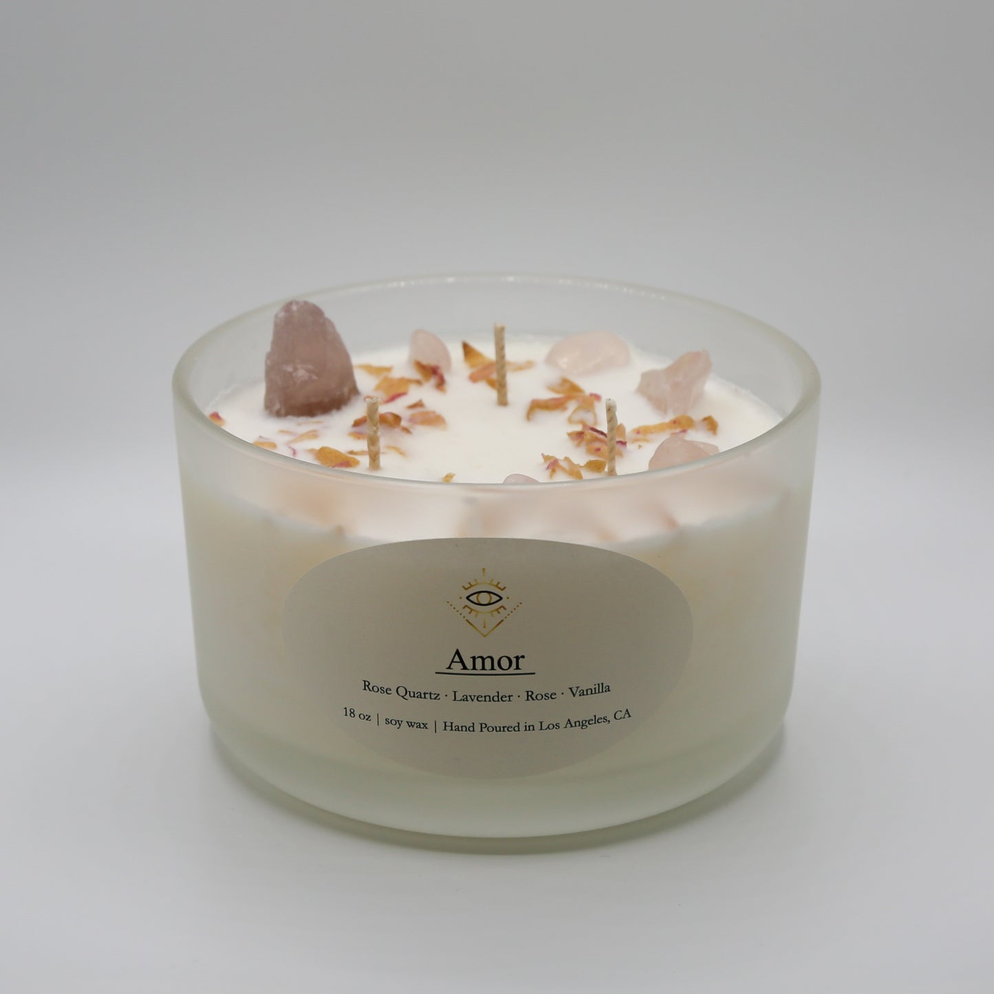 Amor Intention Candle: Rose Quartz