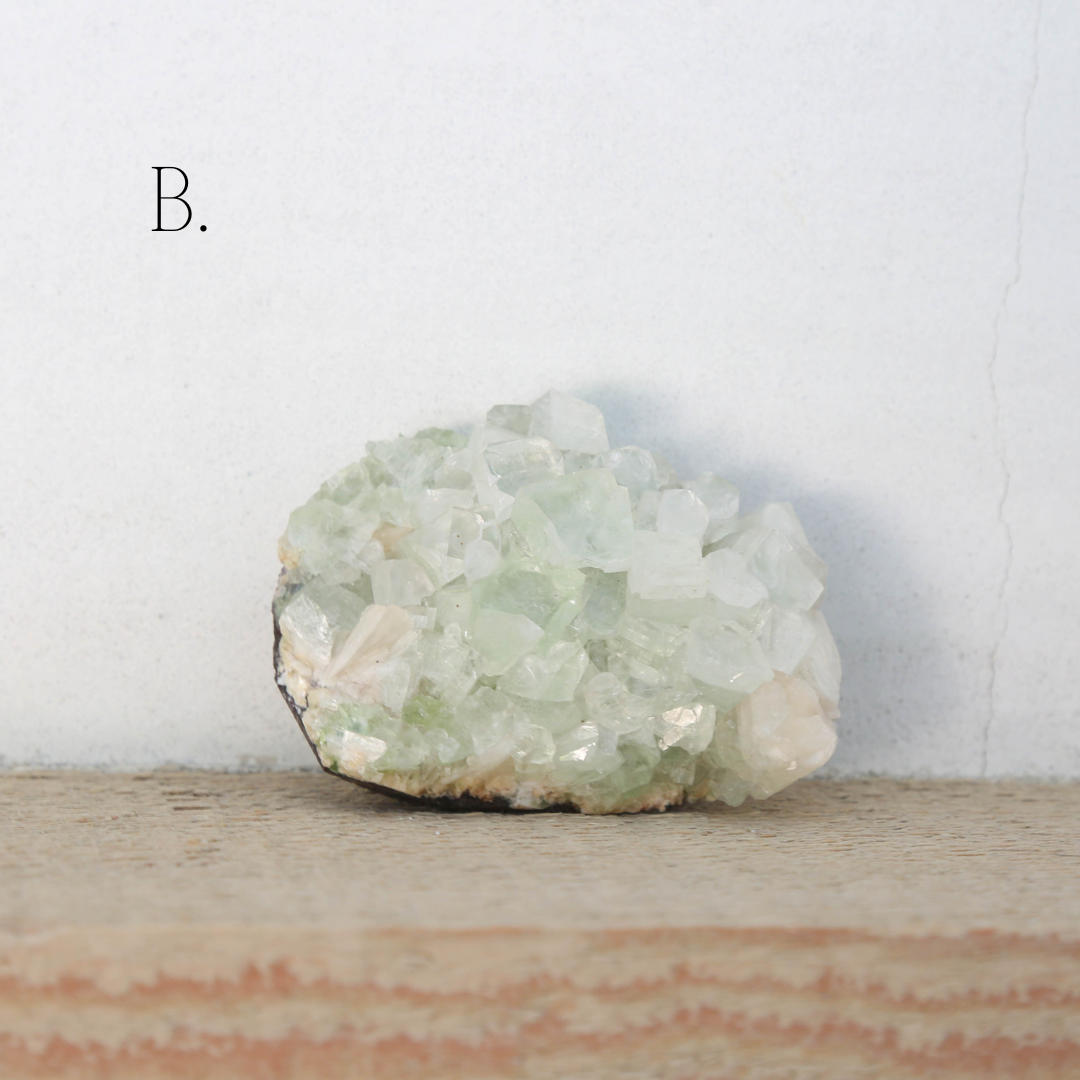 Green Apophyllite with Stilbite