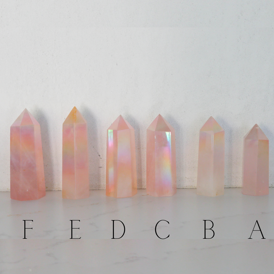 Auro Rose Quartz Tower
